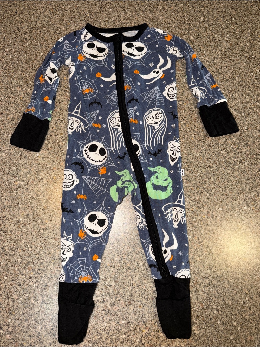 Little Sleepies Nightmare Before Christmas Halloween One-Piece Footie